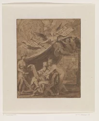 Design de frontispício para o grande livro de pintura