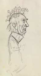Retrato caricatural de Gladstone