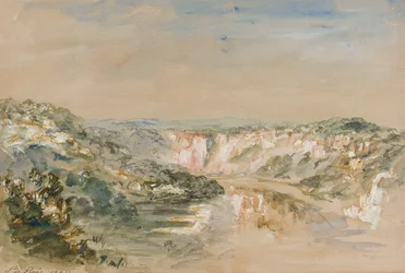 The Bend in the River, perto de Chepstow, Monmouthshire, 1905 (wc e guache sobre papel)