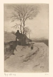 Casas de quinta ao longo de uma estrada com árvores nuas
Hiver (título original)