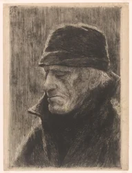 Chefe de um velho pescador
Tête de Pêcheur