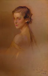 Retrato de estudo de HRH a Duquesa de Kent, 1934 1935. Artistas: Fulop Laszlo, Philip A de Laszlo.