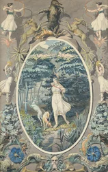 A Alegria da Caça, 1808-9 (caneta e wc no papel)