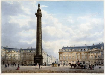 Column de la Place Vendôme - em "Promenade dans Paris et ses environs", desenhada por Jacottet e Benoist, c. 1840