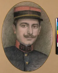 Sargento do 21º Regimento de Infantaria (pastel sobre papel)