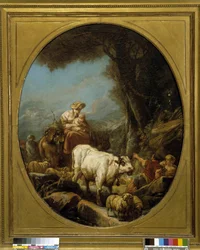 Dobra de ovelha (óleo sobre tela)