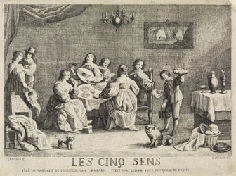 Os cinco sentidos
Les cinq sens (título sobre o objecto)