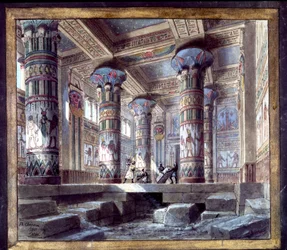 Cenografia de Philippe Chaperon para a ópera Aida de Giuseppe Verdi