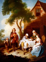 A Visita do Minstrel (óleo sobre tela)