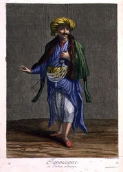 Janissary, em um turbante comum