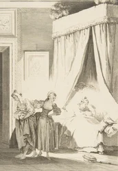 La Gageure des trois Commeres: La Servante, de Contos e contos em verso ..., publicado em 1795.