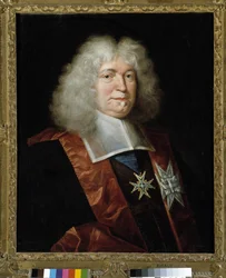 Retrato de Louis Boucherat (1616-1699) magistrado e chanceler francês (óleo sobre tela)