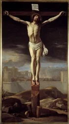 Cristo na cruz. Pintura de Philippe De Champaigne (1602-1674) Ec. Flam.