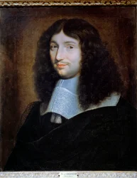 Retrato presumido de Jean Baptiste (Jean-Baptiste) Colbert (1619-1683), intendant of finance of Louis XIV" Pintura de Philippe De Champaigne (1602-1674). Reims, Musee Des Beaux Arts - Retrato de um Homem, Presume-se ser Jean Baptiste (Jean-Baptiste) Colber