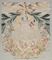 Fragmento de Seda, Parte do Painel chamado Le panier fleuri, 1770.
