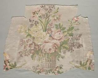 Fragmento de Seda, Parte do Painel chamado Le panier fleuri, 1770.