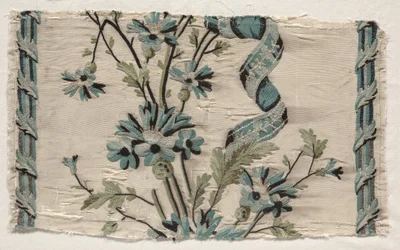Dois pedaços de bordado, 1723-1774.