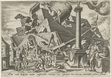 A destruição da torre de Babel
Os dias da desgraça do povo judeu (título da série)