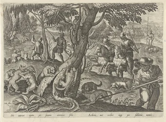 Jacht op wilde katten Jachttaferelen (título da série) Em que todo tipo de caça, caça e pesca (título da série)