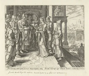 Judite admoesta os governantes de Betúlia. História de Judite e Holofernes (título da série)