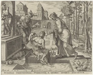 Os anciãos tentam seduzir Susanna
História de Susanna (título da série)
