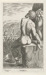 Tibris deus do rio
Tribis (título sobre o objecto)
Deuses do rio e do mar (título da série)
Semideorum Marinorum amnicorumque sigillariae imagines perelegantes (título da série)