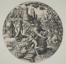 Sansão rasgando o leão