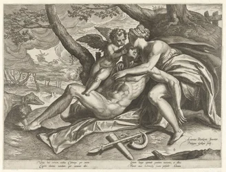 Vénus chora a morte de Adónis
A história de Adónis (título da série)
