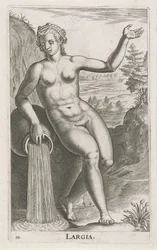 Ninfa da água Largia Largia (título no objeto) Stroom en waternimfen (título da série) Ninfas Oceanitid, ephidrid potamidus naiad (título da série)