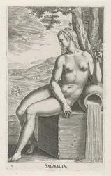 Ninfa da água Salmacis Salmacis (título no objeto) Stroom en waternimfen (título da série) Ninfas Oceanitid, ephidrid potamidus naiads (título da série)