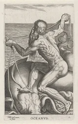 Deus do mar Oceanus
Oceanvs (título sobre o objecto)
Deuses do rio e do mar (título da série)
Semideorum Marinorum amnicorumque sigillariae imagines perelegantes (título da série)