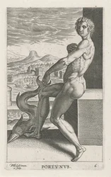 Deus do mar Portunus
Portvnvs (título sobre o objecto)
Deuses do rio e do mar (título da série)
Semideorum Marinorum amnicorumque sigillariae imagines perelegantes (título da série)