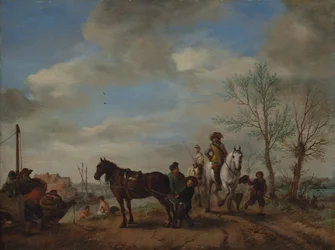 Um homem e uma mulher a cavalo, c. 1653-54