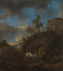 Ferreiro a ferrar um cavalo, c.1652-1655 (óleo sobre tela)