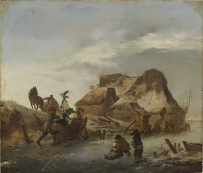 Un noble en traineau sur la glace - Un Nobleman