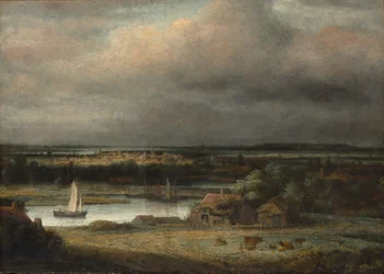 Paisagem larga do rio, c.1648-49