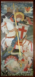 São Jorge matando o dragão, com Una orando no fundo, 1904 (bordado) (ver também 141949 e 51)