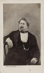 O autor Alexandre Dumas pai 1802-1870, 1870.