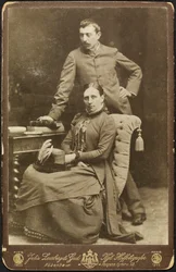 Retrato de Mette e Paul Gauguin, 1885.
