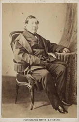 Retrato do compositor Gioachino Antonio Rossini 1792-1868, ca 1860.