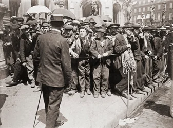 Manifestação de trabalhadores, Paris, c.1900