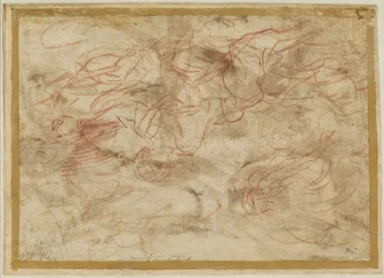 O Anjo que aparece a Agar no deserto, c.1660 (giz vermelho sobre papel)