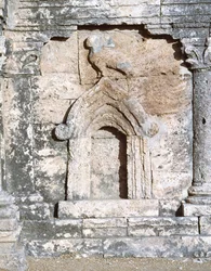 Paquistão, Taxila, Vista da stupa da águia de duas cabeças da antiga área arqueológica de Sirkap (Lista do Património Mundial da UNESCO