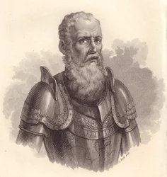 Retrato do chefe militar italiano Ezzelino III da Romano ou Ecelino da Romano (1194-1259)