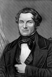Retrato de Robert Wilhelm Eberhard Bunsen (1811-1899), químico e físico alemão, gravura