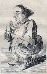 Um Pensador Profundo - Cartoon de Pier Leone Ghezzi (1674-1755) - 1740