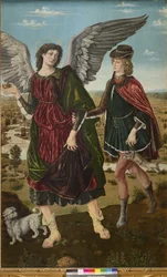 O Arcanjo Rafael e Tobias, 1465-70