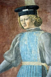 Detalhe de The Legend of the True Cross mostrando a tortura dos judeus, de Piero della Francesca