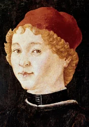 Retrato de um jovem com um chapéu vermelho Provavelmente Piero della Francesca