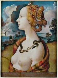 Retrato de mulher fala de Simonetta Vespucci